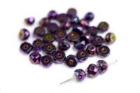Бусины Hill beads 8мм, отверстие 0,5мм, цвет 23980/21495 фиолетовый ирис, 722-023, около 10г (около 26шт)