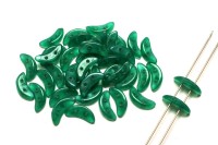 Бусины Crescent beads 10х3мм, цвет 0310-52060 Alabaster Malachite Green, 708-027, 5г (около 40 шт)