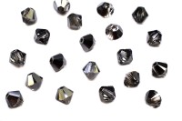 Бусина биконус Swarovski 5328 #001 SINI 4мм Silver Night, 5328-4-001-420, 20шт