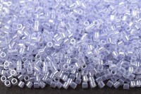 Бисер японский MIYUKI Delica цилиндр 15/0 DBS-1476 бледный аметист, прозрачный глянцевый, 5 грамм