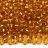 Бисер японский MIYUKI круглый 8/0 #0004 темное золото, серебряная линия внутри, 10 грамм - Бисер японский MIYUKI круглый 8/0 #0004 темное золото, серебряная линия внутри, 10 грамм