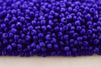 Бисер китайский круглый размер 12/0, цвет М48 матовый синий непрозрачный, 450г
