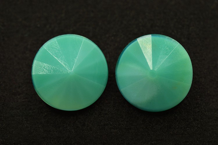 Риволи Matubo 12mm Czech Glass, цвет RV030 Turquoise, 12-RV030, 1шт Риволи Matubo 12mm Czech Glass, цвет RV030 Turquoise, 12-RV030, 1шт