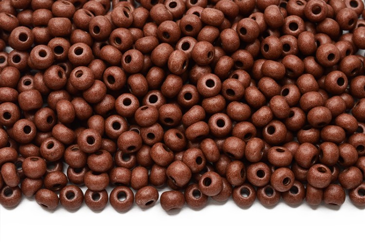 Бисер чешский PRECIOSA круглый 6/0 16А19М матовый коричневый непрозрачный, 50г Бисер чешский PRECIOSA круглый 6/0 16А19М матовый коричневый непрозрачный, 50г