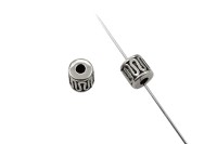 Бусина разделительная 5х5мм, отверстие 1,5мм, цвет античное серебро, сплав металлов, 24-005, 10шт