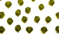 Бусины биконусы хрустальные 4мм, цвет OLIVINE MATT, 746-081, 20шт