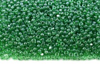 Бисер чешский PRECIOSA Граненый Шарлотта 8/0 56100 зеленый прозрачный блестящий, около 10 грамм