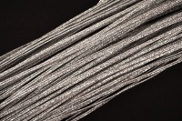Шнур сутажный 1,9мм, цвет серебро №900222 с метанитью, 1 метр