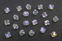 Бусина биконус Swarovski 5328 #001 SHIM2 4мм Crystal Shimmer 2X, 5328-4-001-962, 20шт