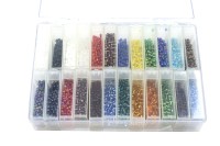 Набор круглого бисера 8/0 Beadsmith, ассорти цветов, 59-089, 1шт