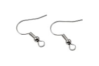 Швензы-крючки 17х21х0,8мм, отверстие 2мм, цвет платина, железо, 21-033, 5 пар