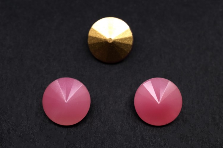 Риволи Matubo 12mm Czech Glass, цвет RV029 Pink opal, 12-RV029, 1шт Риволи Matubo 12mm Czech Glass, цвет RV029 Pink opal, 12-RV029, 1шт