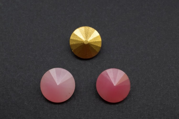 Риволи Matubo 12mm Czech Glass, цвет RV029 Pink opal, 12-RV029, 1шт Риволи Matubo 12mm Czech Glass, цвет RV029 Pink opal, 12-RV029, 1шт