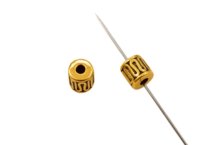 Бусина разделительная 5х5мм, отверстие 1,5мм, цвет античное золото, сплав металлов, 24-004, 10шт Бусина разделительная 5х5мм, отверстие 1,5мм, цвет античное золото, сплав металлов, 24-004, 10шт