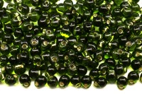 Бисер MIYUKI Drops 3,4мм #0026 оливка, серебряная линия внутри, 10 грамм