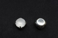 Шатоны Preciosa Maxima 8,3мм в оправе, цвет mat crystal DF/silver, 63-146, 4шт
