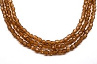 Бусины граненые Firepolish 3мм, отверстие 0,7мм, цвет 1023 топаз прозрачный, 713-007, 1 нить (около 50шт)