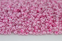 Бисер китайский круглый размер 12/0, цвет 0055 розовый непрозрачный, блестящий, 450г