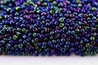 Бисер китайский круглый размер 12/0, цвет 0604 фиолетовый непрозрачный, ирис, 450г