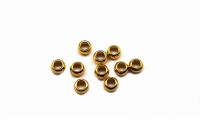 Бусина разделительная спейсер 2х1мм, отверстие 1мм, цвет золото, хирургическая сталь, 24-118, 10шт