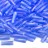 Бисер японский Miyuki Twisted Bugle 2х6мм #0261F-R сапфир, матовый радужный прозрачный, 1 упаковка (около 13 грамм) - Бисер японский Miyuki Twisted Bugle 2х6мм #0261F-R сапфир, матовый радужный прозрачный, 1 упаковка (около 13 грамм)