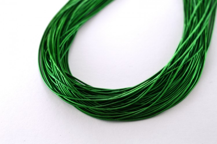Канитель гладкая 1,0мм, цвет зеленый, 49-037, 5г (около 2,8м) Канитель гладкая 1,0мм, цвет зеленый, 49-037, 5г (около 2,8м)