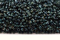 Бисер японский TOHO круглый 11/0 #Y302 черный, hybrid Пикассо, 10 грамм