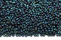 Бисер японский MIYUKI круглый 15/0 #2009 синий, матовый металлизированный ирис, 10 грамм