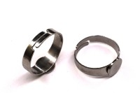 Основа для кольца 17мм (регулируется), диаметр площадки 8мм, цвет стальной, хирургическая сталь, 15-030, 1шт