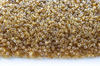 Бисер китайский круглый размер 12/0, цвет 0102В бежевый прозрачный, блестящий, 450г