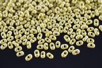 Бисер чешский PRECIOSA Фарфаль 2х4мм, 18356М золотистый, матовый металлик, 50г