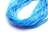 Бисер чешский PRECIOSA Богемский граненый, рубка 11/0 66030 голубой прозрачный блестящий, около 10 грамм