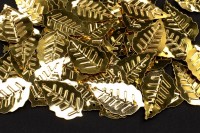 Пайетки Листики Березовые 25х13мм, цвет золото, 1022-088, 20г