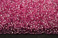 Бисер японский TOHO круглый 15/0 #0038 розовый, серебряная линия внутри, 10 грамм