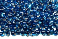 Бисер MIYUKI Drops 3,4мм #0025 капри синий, серебряная линия внутри, 10 грамм