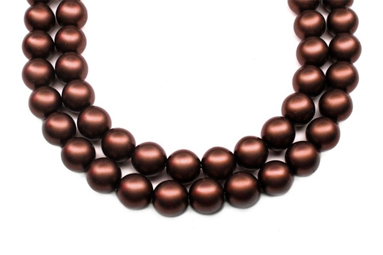 Жемчуг Preciosa, цвет 70191 матовый коричневый, 6мм, 10шт Жемчуг Preciosa, цвет 70191 матовый коричневый, 6мм, 10шт