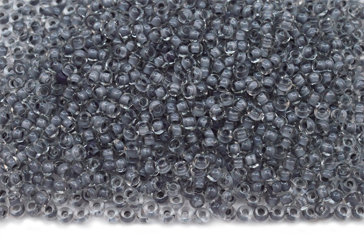 Бисер чешский PRECIOSA круглый 10/0 38342 прозрачный, серая линия внутри, 1 сорт, 50г Бисер чешский PRECIOSA круглый 10/0 38342 прозрачный, серая линия внутри, 1 сорт, 50г