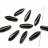 Бусины Dagger beads 16х5мм, отверстие 0,8мм, цвет 23980 черный непрозрачный, 736-050, 10шт - Бусины Dagger beads 16х5мм, отверстие 0,8мм, цвет 23980 черный непрозрачный, 736-050, 10шт