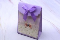 Подарочный пакет 10,5х7,5см, сиреневая гамма, картон, 31-034, 1шт