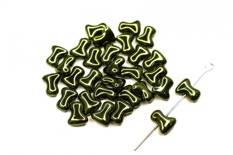 Бусины Tee beads 2х8мм, отверстие 0,5мм, цвет 23980/14495 зеленый непрозрачный блестящий, 730-017, 10г (около 50шт) Бусины Tee beads 2х8мм, отверстие 0,5мм, цвет 23980/14495 зеленый непрозрачный блестящий, 730-017, 10г (около 50шт)