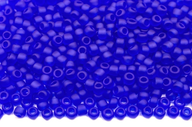 Бисер японский TOHO круглый 11/0 #0008F темный сапфир, матовый прозрачный, 10 грамм Бисер японский TOHO круглый 11/0 #0008F темный сапфир, матовый прозрачный, 10 грамм
