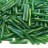 Бисер японский Miyuki Twisted Bugle 12мм #0179F зеленый, матовый радужный прозрачный, 10 грамм - Бисер японский Miyuki Twisted Bugle 12мм #0179F зеленый, матовый радужный прозрачный, 10 грамм
