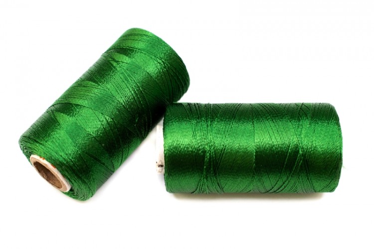 Нитки Doli для кистей и вышивки, цвет 3896 зелёный, 100% вискоза, 500м, 1шт Нитки Doli для кистей и вышивки, цвет 3896 зелёный, 100% вискоза, 500м, 1шт