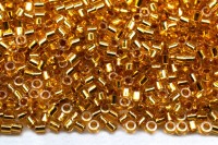 Бисер японский MIYUKI Delica цилиндр 15/0 DBS-0033 золото 24К внутри, 5 грамм