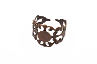 Основа для кольца Фигурная 17мм (регулируется), площадка 8мм, цвет античная медь, латунь, 15-003, 1шт