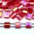 Бисер японский MIYUKI TILA #0254 красный, радужный прозрачный, 5 грамм - Бисер японский MIYUKI TILA #0254 красный, радужный прозрачный, 5 грамм