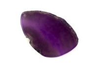 Срез Агата природного, оттенок фиолетовый, 60х40х5мм, отверстие 2мм, 37-203, 1шт