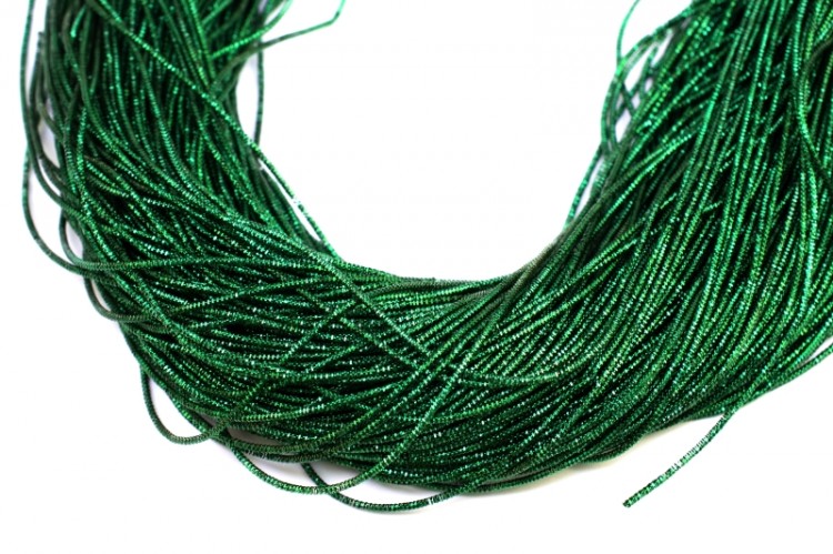 Канитель трунцал 4-х гран 1мм, цвет зеленый, 49-077, 5г (около 3м) Канитель трунцал 4-х гран 1мм, цвет зеленый, 49-077, 5г (около 3м)