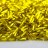 Бисер чешский PRECIOSA стеклярус 87010 7мм витой желтый, серебряная линия внутри, 50г - Бисер чешский PRECIOSA стеклярус 87010 7мм витой желтый, серебряная линия внутри, 50г