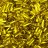 Бисер чешский PRECIOSA стеклярус 87010 7мм витой желтый, серебряная линия внутри, 50г - Бисер чешский PRECIOSA стеклярус 87010 7мм витой желтый, серебряная линия внутри, 50г